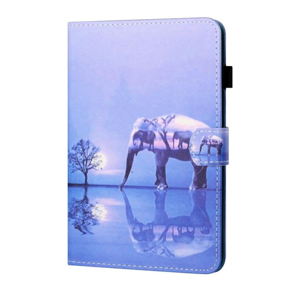 Till iPad 10.2 (2021)/(2020)/(2019) Vikbart fodral, ställ - Elephant multifärg