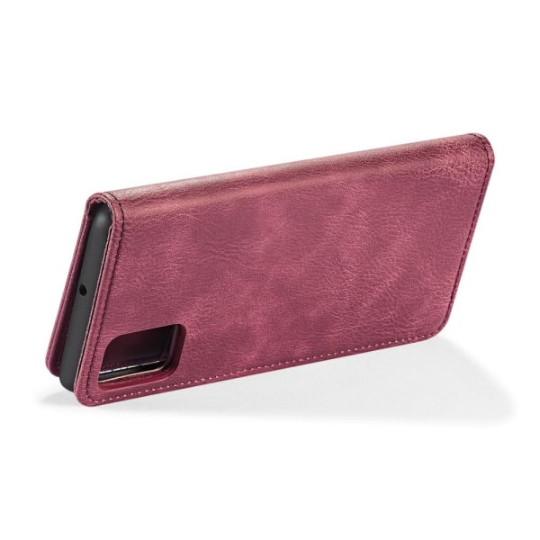DG.MING Split nahkainen lompakkokotelo Samsung Galaxy A51 - Puna Red