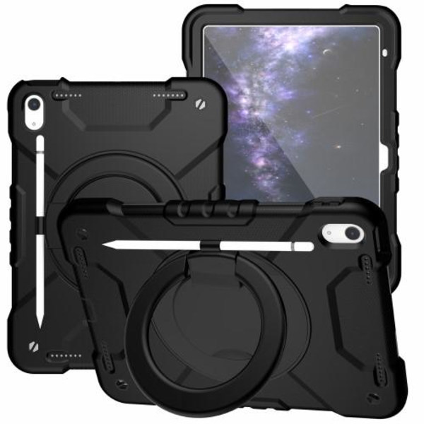 Til iPad 10.9 (2022) Stødsikker tablettaske med skulderrem Black
