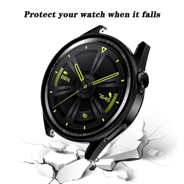 Huawei Watch GT 3 42mm kellon kotelon runko karkaistulla lasilla Black