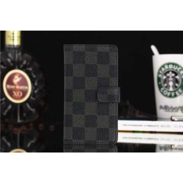 Sony Z3 Compact Wallet Case / Case Plaid Black Brun/Svart