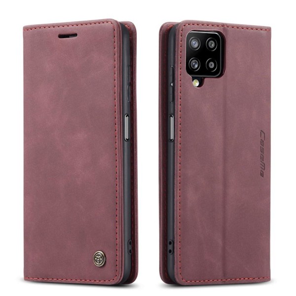 CASEME Retro Pung Taske til Samsung Galaxy A12 - Vinrød Red