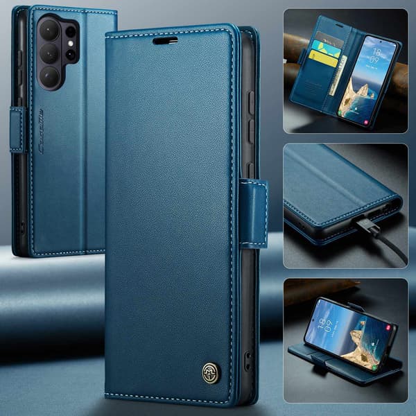 CASEME Lommebok-deksel Samsung Galaxy S26 Ultra - Blå blå