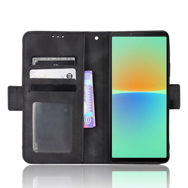 Lompakkoteline puhelinkotelo Sony Xperia 10 V: lle Black f061 | Black |  Retro | Fyndiq