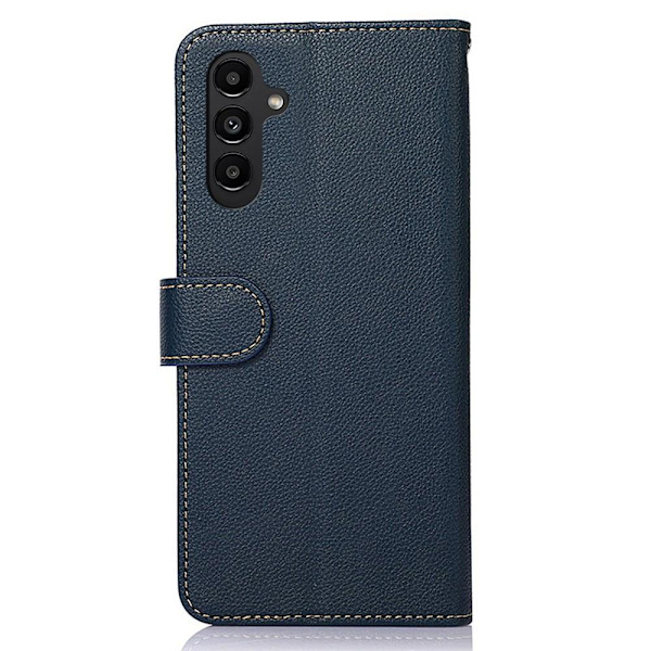 KHAZNEH Samsung Galaxy A14 Plånboksfodral - Blå/Brun Blå