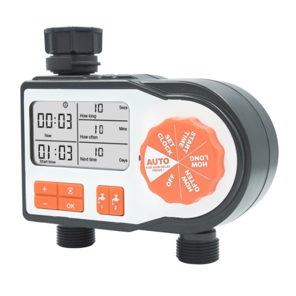 Dual channel irrigation timer automatic irrigation control Orange