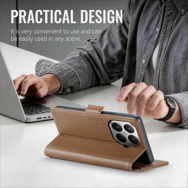CASEME Xiaomi 17T Lompakkokotelo Brown