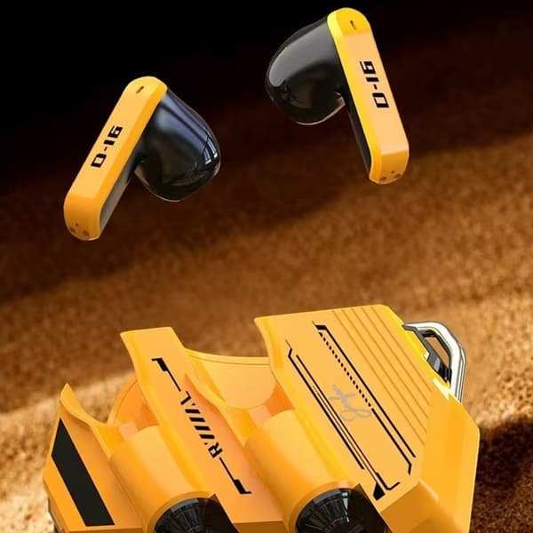 In-ear gaming-øretelefoner – Bluetooth, lav latenstid, støjreduktion, lang batteritid – gul Yellow