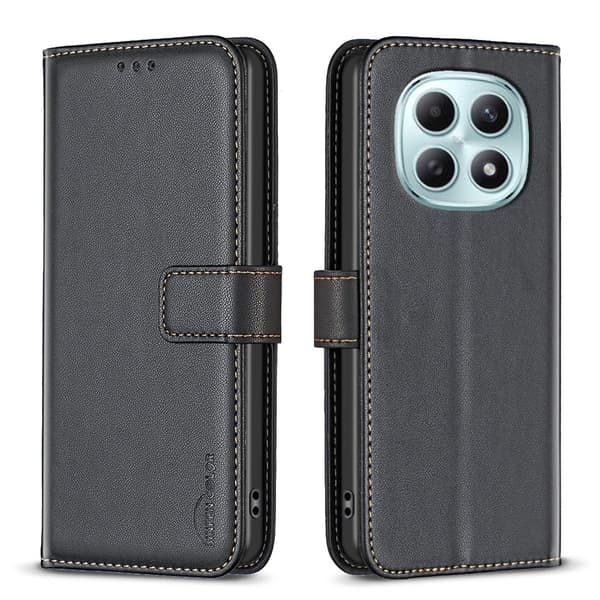 För Xiaomi Redmi Note 15 Pro+ 5G / Poco M8 Pro 5G Mobilfodral BINFEN COLOR BF17 Plånboksfodral Svart