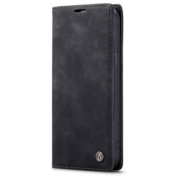 CASEME Retro tegnebog taske til iPhone 15 Pro Max - Sort Black