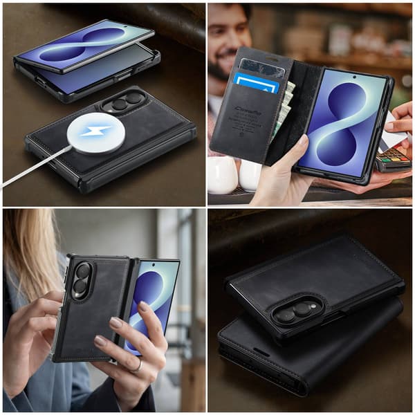 CASEME Magnetisk telefonpungcover til Samsung Galaxy Z Fold8 Black