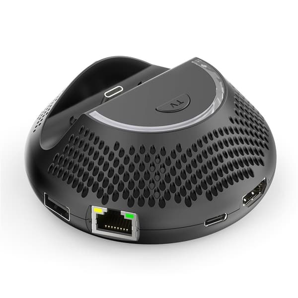 Kompatibel med Nintendo Switch 2 TV Dock Video Converter Gigabit Ethernet Black