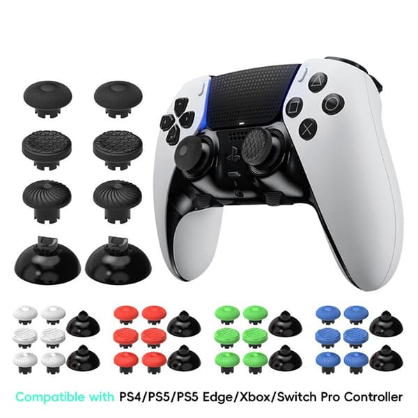 DATA FROG 8 st/set Thumbstick Caps för PS5 PS4 XBOX Nintendo Switch Kontroll Svart