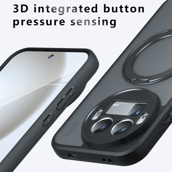 Magnetisk Mobilcover med Roterende Stander til Realme GT 8 Pro 5G Black