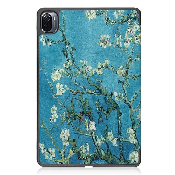 Xiaomi Pad 5 Stativ Slim Fit Deksel Sleep / Wake - Plommeblomst Green