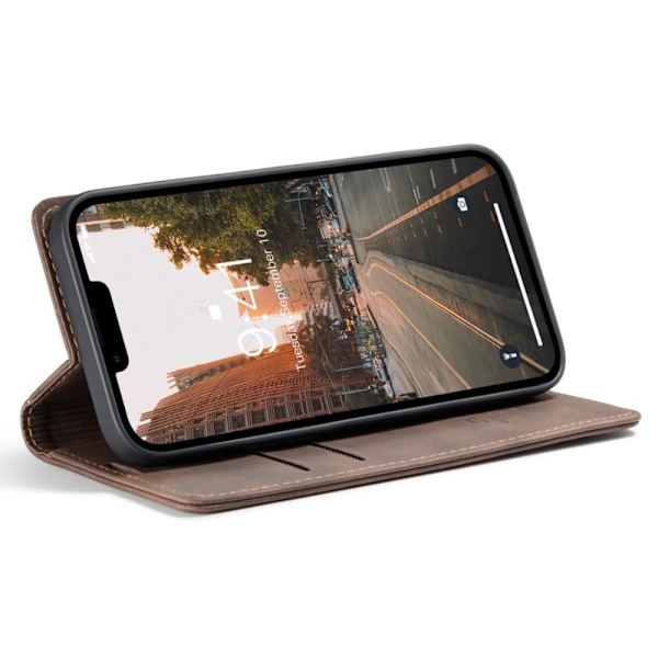 CASEME Plånboksfodral iPhone 14 Plus - MörkBrun Brun