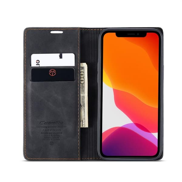 CASEME Retro Lompakkokotelo - iPhone 12 mini Black