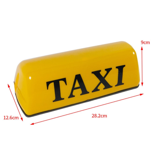 12V Universal Magnetisk Taxiskilt Loftslys LED Pære - Gul Yellow