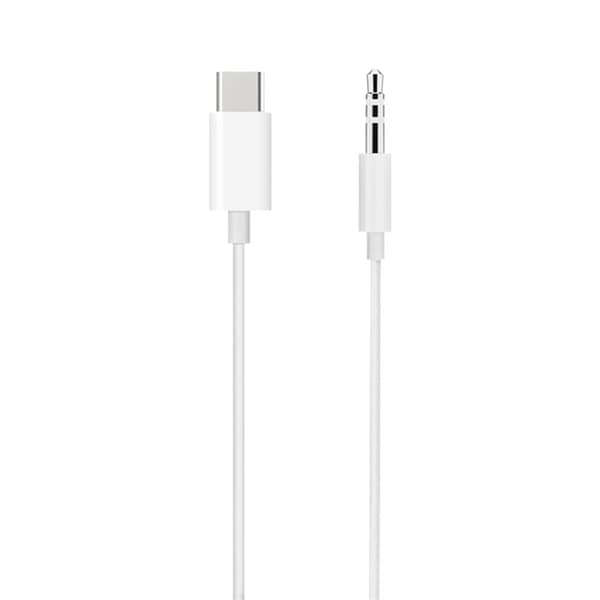 USB-C til 3,5 mm lyd-AUX-adapterkabel til analog overførsel White