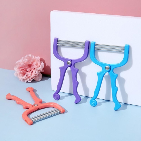 Ansiktsbehandling Spring Rolling Epilator Face Läpp Ta bort Hår Lila