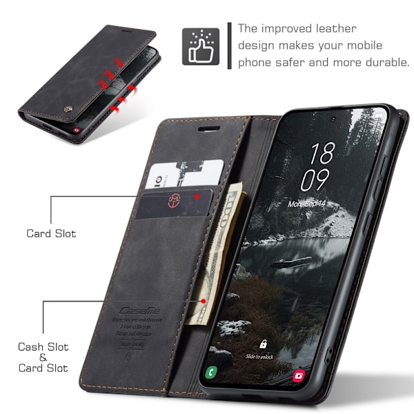 CASEME Retro Pung Taske til Samsung Galaxy S25 Edge Black