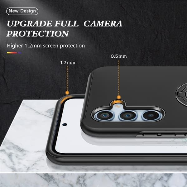 Mobildeksel med Ringholder for Samsung Galaxy A37 5G Black