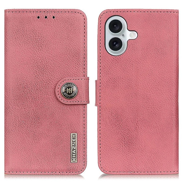 KHAZNEH för iPhone 16 Plånboksfodral - Rosa Rosa