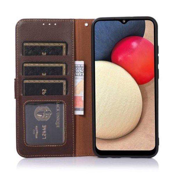 KHAZNEH Plånboksfodral till Samsung Galaxy S23 - Brun/Blå Brun