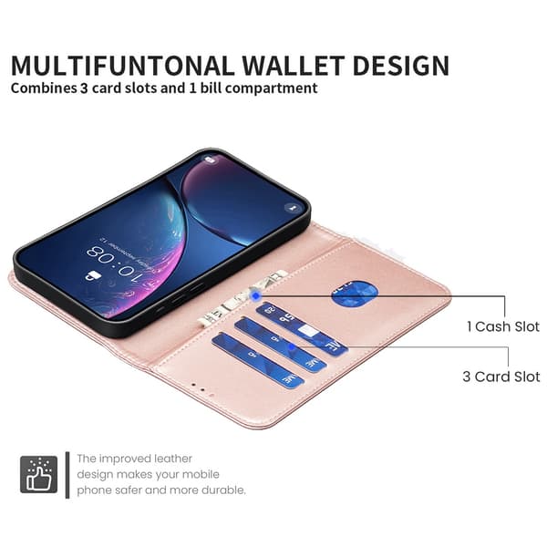 BINFEN COLOR Telefonlommebokdeksel til iPhone 18 Pro / 17 Pro Pink