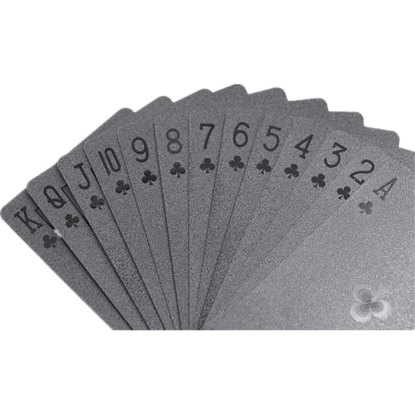 54stk Vandtæt plast sort geometri Back Poker spillekort Black
