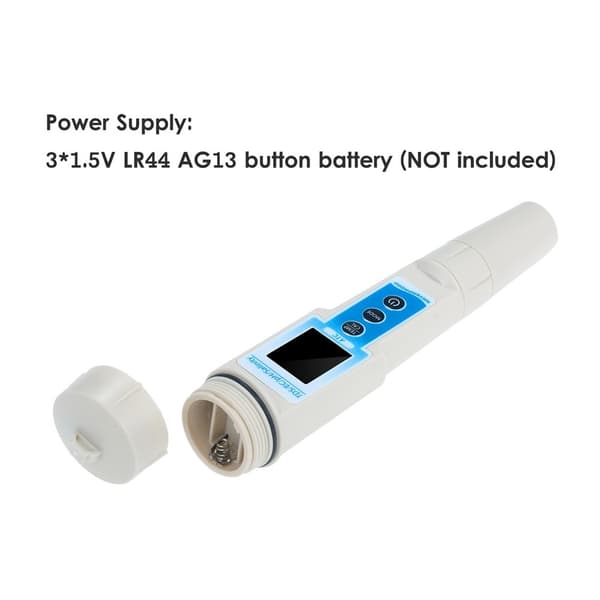 Måler 5-i-1 Vannkvalitet / TDS / EC / pH / Salinitet / Temperatur White