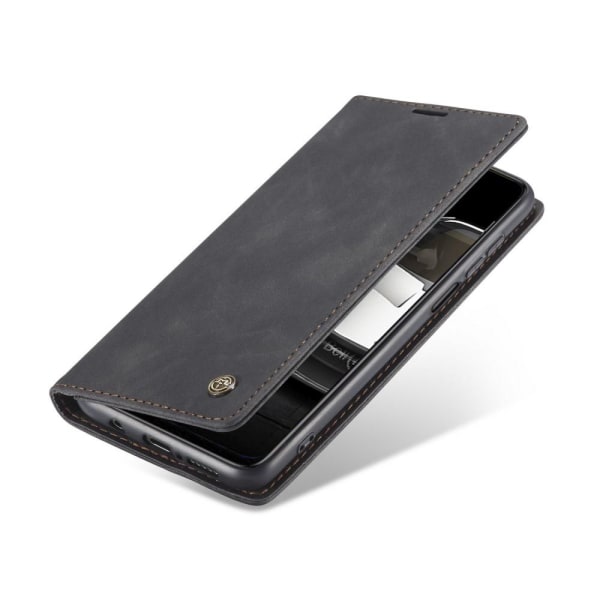 CASEME Retro lompakkokotelo Xiaomi Redmi Note 9 Prolle Black