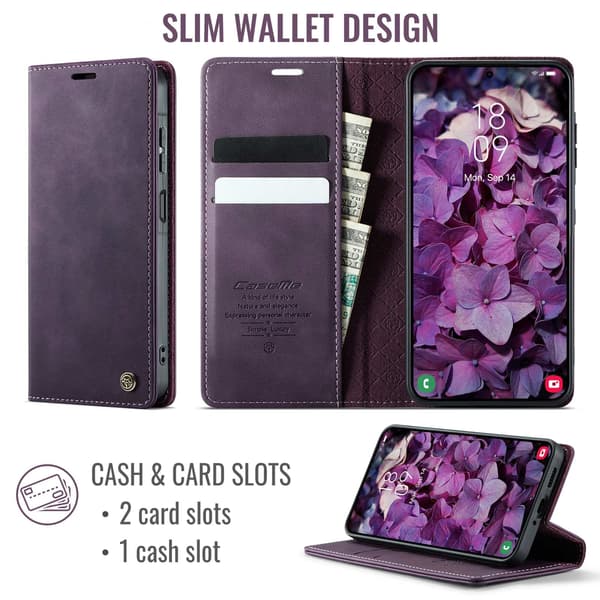 Til Samsung Galaxy A37 5G CASEME Pungetui Purple