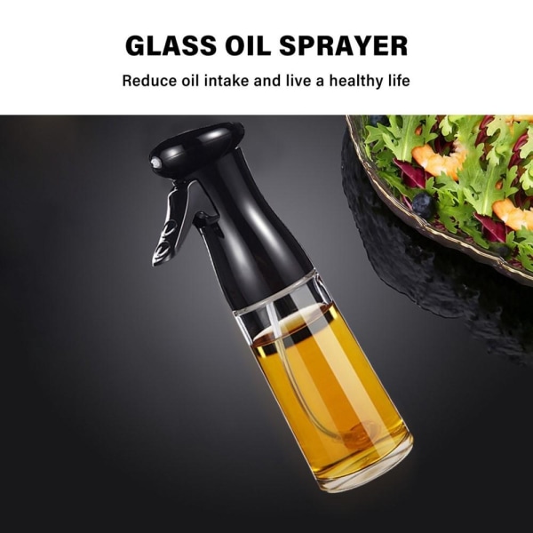 Oliesprayflaske 200 ml eddikespenser Madlavning af grillsalat Black