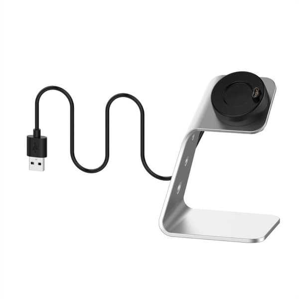 För Garmin Venu 3 Venu 3S Vivoactiv 5 Laddare Laddningsdocka Silver