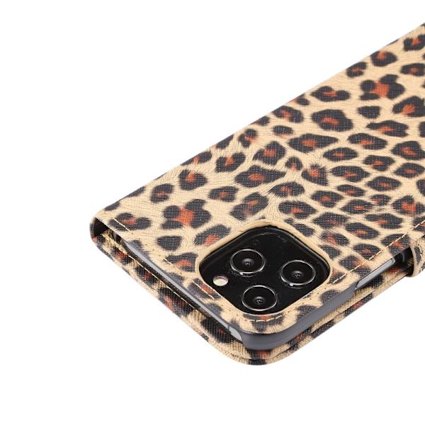 iPhone 12 / 12 Pro Plånboksfodral Fodral Leopard - Brun Brun