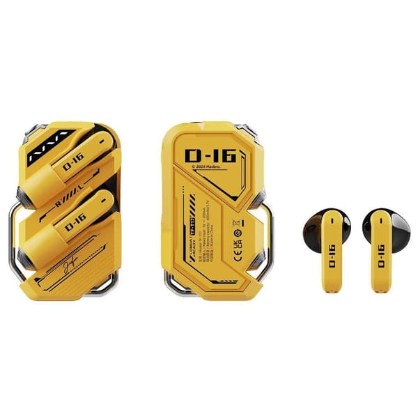 In-ear gaming-øretelefoner – Bluetooth, lav latenstid, støjreduktion, lang batteritid – gul Yellow