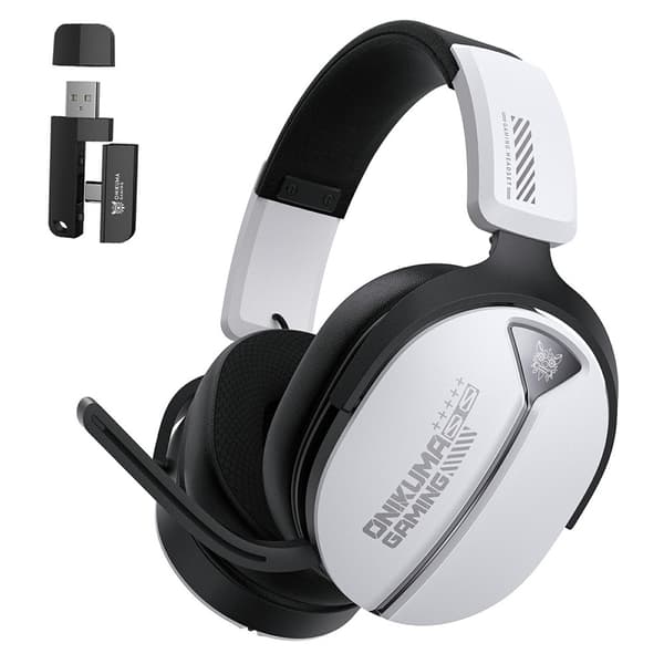 ONIKUMA GT887 Gaming Headset LED Trådbundna Over-Ear-hörlurar Mikrofon - Vit Vit