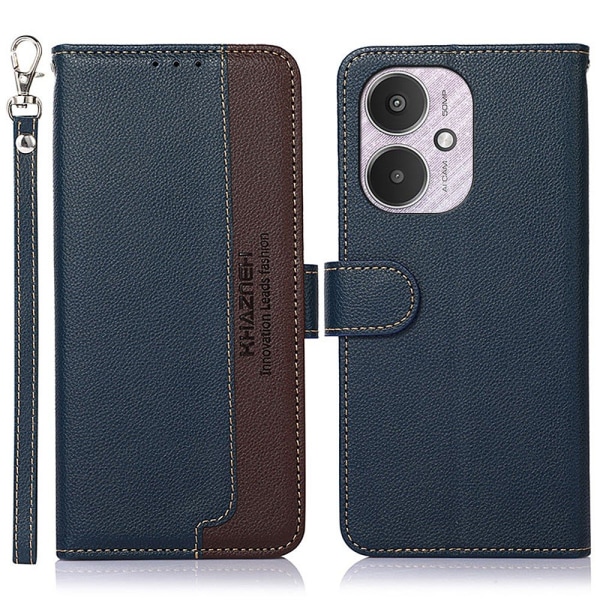 KHAZNEH Wallet case for Xiaomi Redmi 13C - Blue/Brown Blue