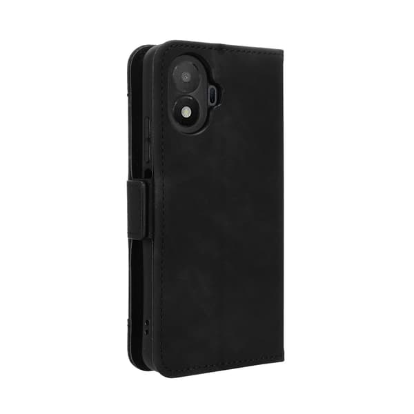 Til TCL K70 SE 4G Pung Cover med Kortholder og Stander Sort sort