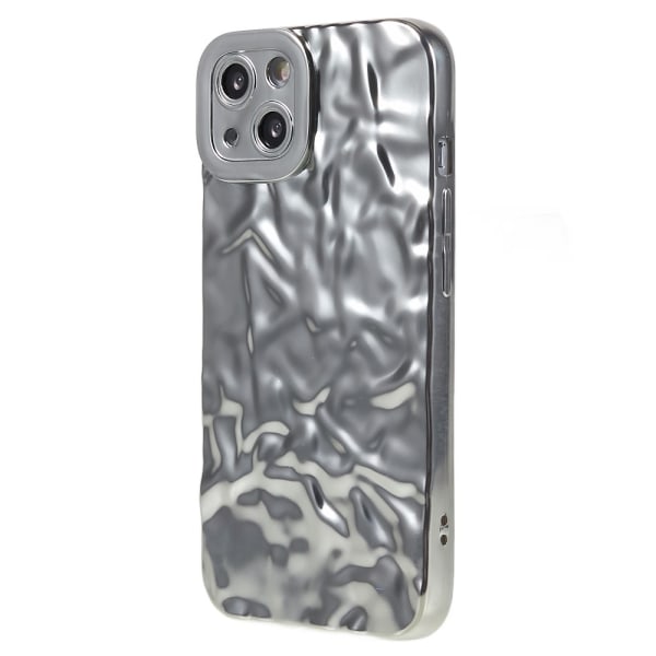 Till iPhone 15 Plus TPU-skal Elektropläterad Rynkad - Silver Silver