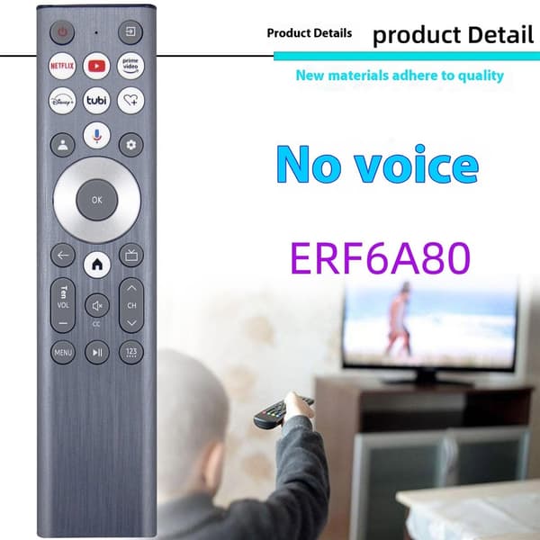 Fjärrkontroll Ersättning ERF6A80 För Hisense TV grå
