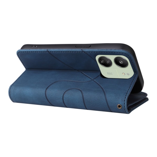 KT Wallet Case til Xiaomi Redmi 13C - Blå-Rød Blue