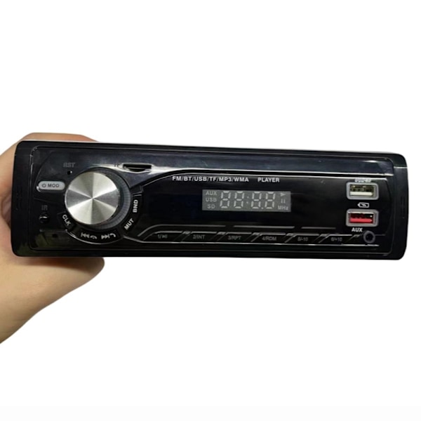 Bilstereo MP3-afspiller Bluetooth FM-radio Bilstereosystem TF-kort U Disk Black