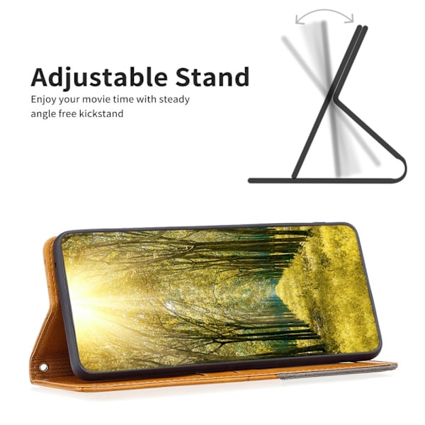 BINFEN COLOR För Samsung Galaxy A56 Stötsäkert Plånboksfodral – Brun Brun