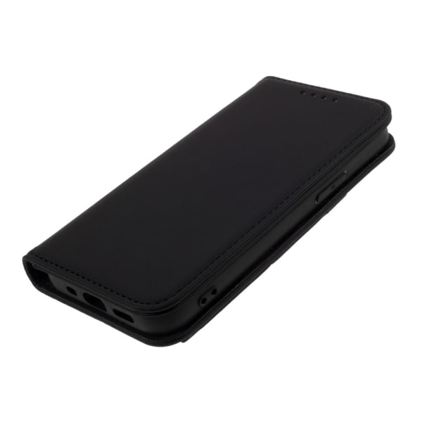 Liquid Silicone Touch Wallet Stand Case iPhone 12 Mini Black