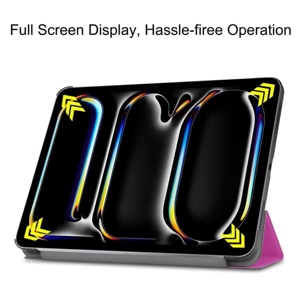 Til iPad Pro 11 (2024) Etui Tre - fold Stativ Tablet Cover - Lilla Purple