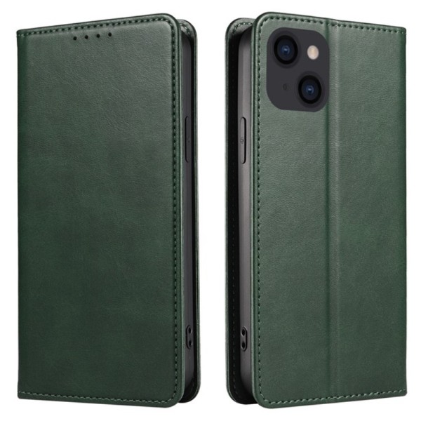 Plånboksställ Telefon Fodral Skal för iPhone 15 Plus - Grön Grön