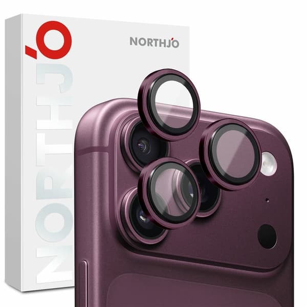 NORTHJO Kameralinsebeskytter til iPhone 18 Pro / 18 Pro Max Purple