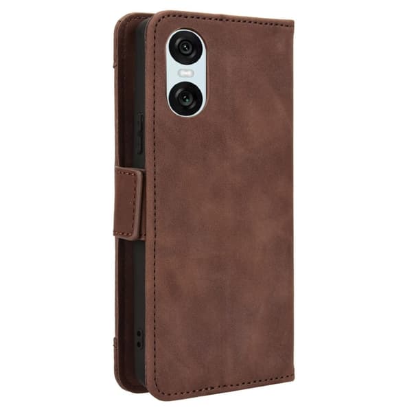 Pengesekk Stativ Telefonveske for Sony Xperia 10 VI Brown